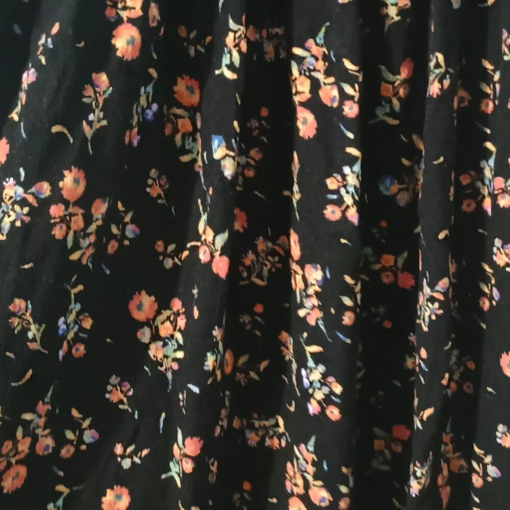 Wild Fable/Mini Dress/Women/M/Black Floral/Spaghetti Strap Sundress - Picture 4 of 11